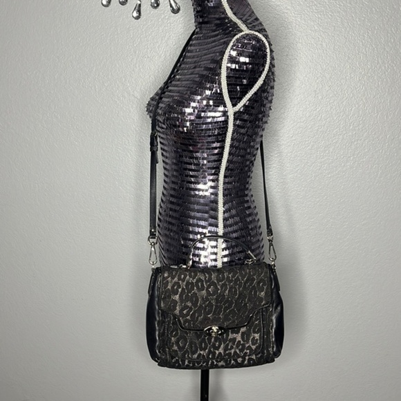 Coach Black Leopard Crossbody Purse - Picture 2 of 9